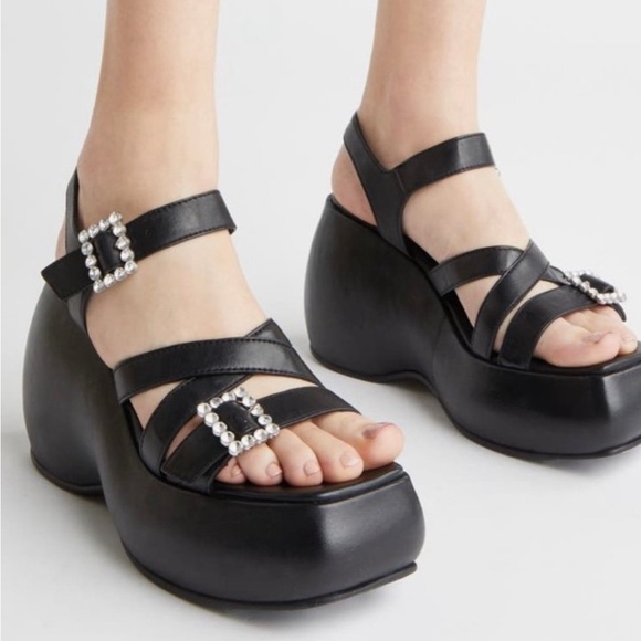 Free People Brooklyn Ankle Strap Platform Sandal. NWT SIZE 8.5 - Picture 1 of 16